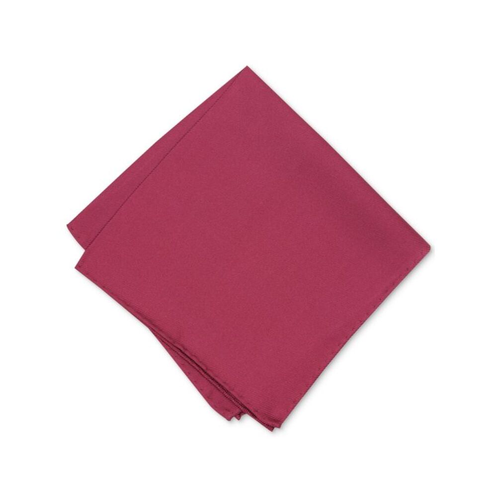 ALFANI Mens Maroon Solid Pocket Square